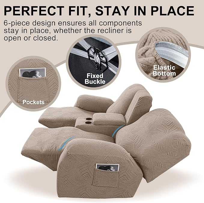 6-Piece Recliner Loveseat Covers - Image 4