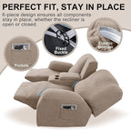 6-Piece Recliner Loveseat Covers - Image 4
