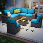 olimix 8 Piece Outdoor Patio Furniture Set, Outdoor Sectional Furniture - Image 9