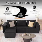 Weture 107.4" Cloud Couch Sectional, Modular Sofa - Image 5