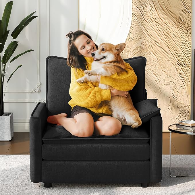 Vesgantti 40" Single Seat Sofa, Comfy Cloud Couch Deep Seat Upholstered Couch - Image 6