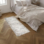 2'x5'Runner Rug Washable Rug: Modern Abstract Soft Thin Runner Rug Brown Grey - Image 3