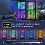 Gurexl Display Cabinet with Motion Sensor LED Lights, Glass Curio Cabinet with - Image 4