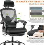 Sweetcrispy Office Computer Desk Chair, Ergonomic High-Back Mesh Rolling Work - Image 3