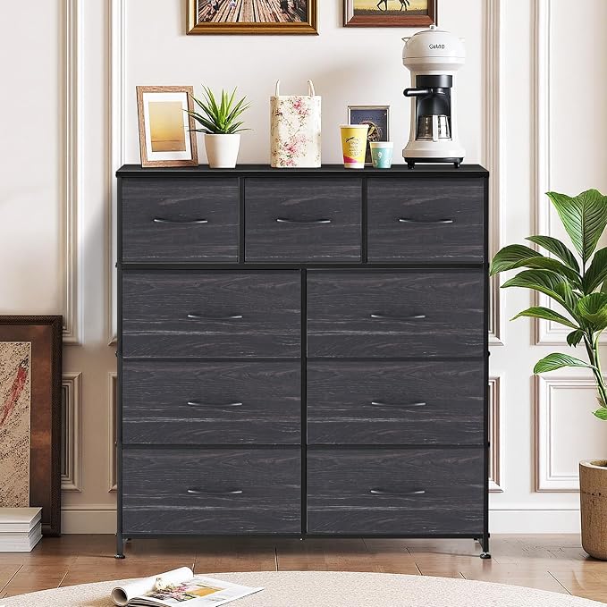 9-Drawer Dresser for Bedroom, Anti-Tip Tall Storage Organizer Chest of Drawers - Image 2