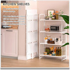 4NM No Assembly 4 Tiers Folding Bookshelf, 47.2" H Foldable Storage Shelves - Image 4