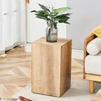 Rustic Natural Rectangular End Coffee Table, Modern Elegant Bedside Nightstand by KTRolster