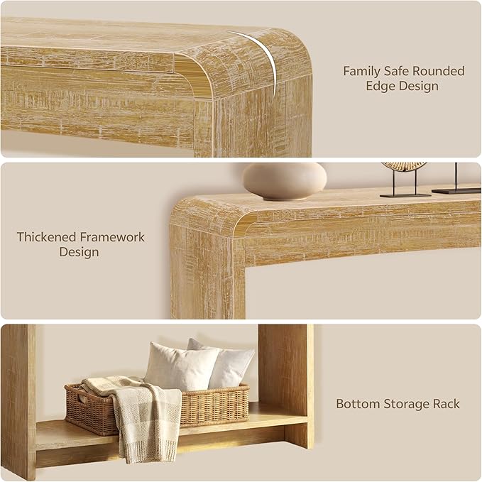 Farmhouse Entryway Table, 43.7" Console Tables - Image 5
