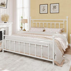SHA CERLIN 14" King Size Metal Platform Bed Frame/Victorian Headboard and - Image 3