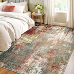 RELEANY Washable Area Rugs 4'x5' Non-Slip Modern Abstract Soft - Image 2