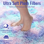 PAGISOFE 8x10 Area Rug, Cute Kawaii Purple Rainbow Rug - Image 4