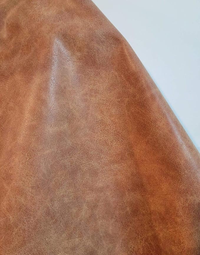 NAT Leathers, Blonde Light Tan Distress Crazy Horse Soft Faux Vegan Leather PU - Image 5
