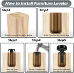 10 Set Adjustable Furniture Leveling Feet, Adjustable Leg Levelers - Image 4