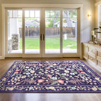 Purple Area Rugs for Living Room, Non-Slip 4x6 Vintage Rug for Bedroom - Image 8