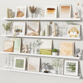 Fun Memories Picture Ledge Shelves Set of 4, 48 Inch Rustic Wall Mounted by FunMemories