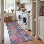 RELEANY Washable Area Rugs 2'x6' Non-Slip Modern Abstract Soft - Image 3