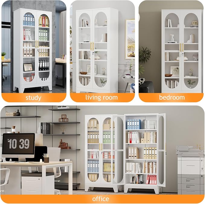 PAOFIN 71" H Locking Display Cabinet - Image 7