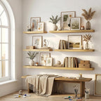 12 inch Deep Floating Shelves for Wall, 55 inch Wide Engineered Wood Wall - Image 7