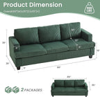 YOUDENOVA Sofa Couch, 3 Piece Set Comfy Sofa, 2 Loveseat & 3 Seater Sofa - Image 3