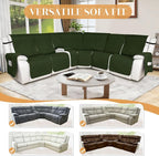 HDCAXKJ Reclining Sectional Couch Covers L Shape Recliner Sofa Middle Console - Image 5