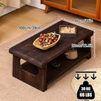 Japanese Tatami Coffee Table, Solid Wood Low Table - Image 3