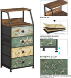 Tohomeor Dresser with Fabric Drawers Nightstand with 2 Tier Shelf Storage Tower - Image 5