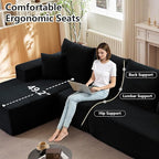 135” Cloud Sectional Couch, Boneless Sofa - Image 5