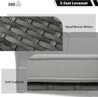 KIGOTY 7 Piece Patio Furniture Set, Outdoor PE Wicker Rattan Outdoor Dining Set - Image 3