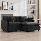 76'' Cloud Deep Seat Loveseat Sofa, Upholstered Chenille Modular 2-Seats by WUTUTUEE