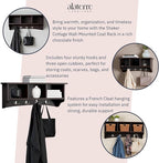 Shaker Cottage Wall-Mounted Coat Rack - Image 4