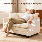 Loveseat Sofa Cloud Sofa Couch 50'', Modern Loveseats 2 Seat Couch 27" Deep Seat - Image 7