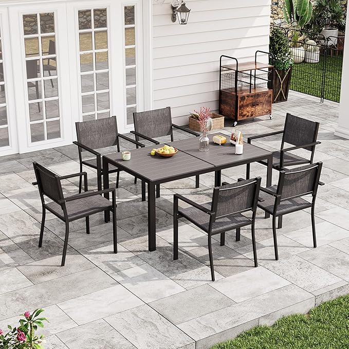 Aoxun 7-Piece Patio Table and Chairs Set - Image 8