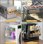 DTUQYX Magnetic Spice Rack for Refrigerator, 4 Pack 100% Metal Strong Magnet - Image 7