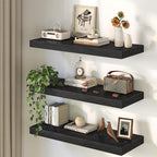 30Inch Black Floating Shelves for Wall, 12 Inch Deep Shelves for Bedroom - Image 8