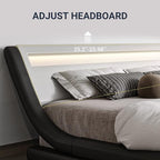 Allewie Full Size LED Platform Bed Frame - Image 4