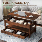 Rolanstar Coffee Table, Lift Top Coffee Table - Image 4