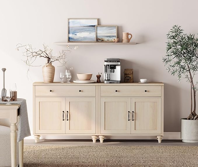 WAMPAT Farmhouse TV Stand for 75 inch TV - Image 3