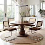Zesthouse Rattan Dining Chairs Set of 6, Mid Century Modern Dining Room Chairs - Image 9