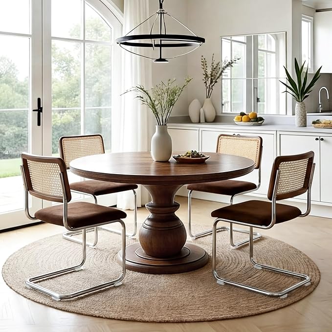Zesthouse Rattan Dining Chairs Set of 6, Mid Century Modern Dining Room Chairs - Image 9