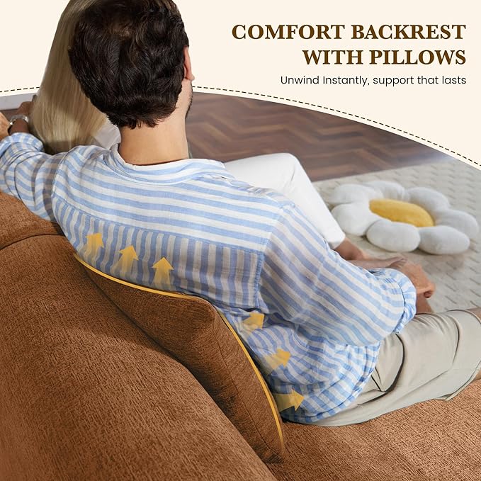 158" U Shaped Convertible Modular Couch, Cloud Couch Sectional - Image 5