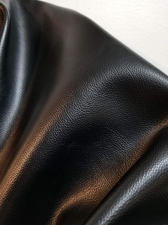 NAT Leathers | Black Pebbled Soft faux Vegan PU {Peta Approved Vegan} Leather - Image 5