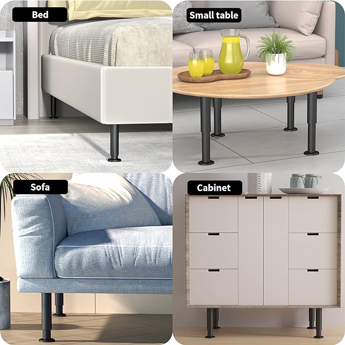 Wlrrcwdttc 6 Pcs Adjustable Height Bed Support Legs - Image 6