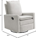 Oxford Baby Uptown Upholstered Glider Recliner Rocking Chair 360° Swivel - Image 10