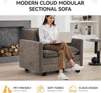 WUTUTUEE 41'' Modern Chenille Oversized Chair, Upholstered Accent Living Room - Image 6