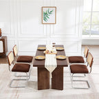 Zesthouse Rattan Dining Chairs Set of 6, Mid Century Modern Dining Room Chairs - Image 6