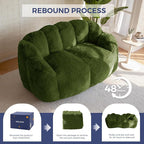MAXYOYO Bean Bag Chair for Adults, Loveseat Floral Shaped Bean Bag Sofa - Image 8