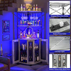 Aheaplus Corner Bar Cabinet - Image 4