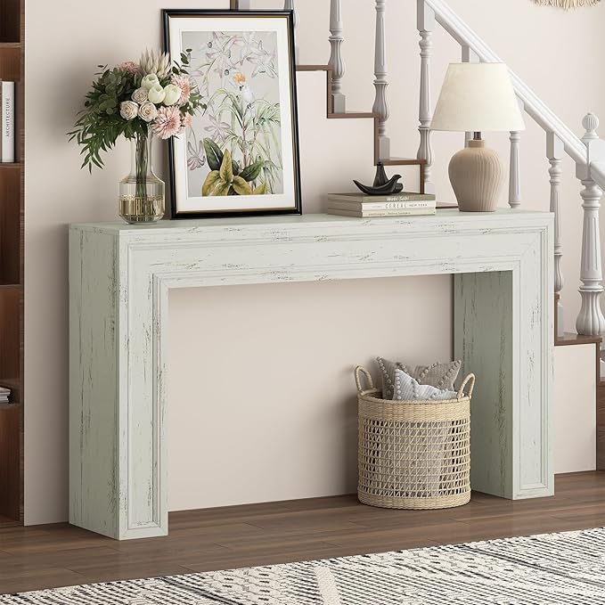 Rresyet 55 Inch Long Console Table, Sofa Table Behind Couch, Entryway Table - Image 6