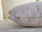 Stellhome Linen Throw Pillow Covers 20 x 20 inch Square Farmhouse Burlap - Image 4