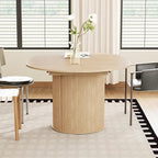weselon 43"-59" Extendable Round to Oval Dining Table - Image 8